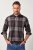 JP1880 Shirt Flannel Long Sleeve Dark Brown - Marškiniai - Marškiniai - 2XL-8XL
