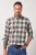 JP1880 Checked Flannel Shirt Long Sleeve Dark Dusty Pink - Marškiniai - Marškiniai - 2XL-8XL