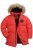 JP1880 Parka Quilted Faux Fur Hood Red - Didelės vyriškos striukės - Didelės vyriškos striukės