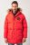 JP1880 Parka Quilted Faux Fur Hood Red - Didelės vyriškos striukės - Didelės vyriškos striukės