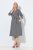Ulla Popken 848052 Dryžuota midi suknelė su rišamu diržu Juoda - Midi suknelės - Moteriškos midi suknelės didesniais dydžiais