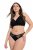 Ulla Popken 848522 Stringai su nėriniais 3 vnt. Juoda - Kelnaitės - 