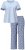 Ulla Popken 849850 Pižama su langeliais Šviesiai mėlyna - Pižama/Loungewear - 