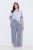 Ulla Popken 849850 Pižama su langeliais Šviesiai mėlyna - Pižama/Loungewear - 