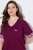 Ulla Popken 849850 Pižama su langeliais Uogų raudona - Pižama/Loungewear - 