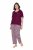 Ulla Popken 849850 Pižama su langeliais Uogų raudona - Pižama/Loungewear - 