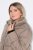 Ulla Popken 850041 Dygsniuotas paltas Taupe - Paltai - Didelių dydžių paltai moterims