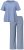 Ulla Popken 850045 Pižama trumpomis rankovėmis Šviesiai mėlyna - Pižama/Loungewear - 