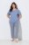 Ulla Popken 850045 Pižama trumpomis rankovėmis Šviesiai mėlyna - Pižama/Loungewear - 