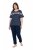 Ulla Popken 850403 Pižama su gėlių raštu Tamsiai mėlyna - Pižama/Loungewear - 