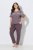 Ulla Popken 850403 Pižama su gėlių raštu Ruda - Pižama/Loungewear - 