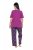 Ulla Popken 850864 3 dalių pižamos komplektas su langeliais Violetinė - Pižama/Loungewear - 