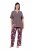 Ulla Popken 850903 Pižama su gėlių raštu 2 vnt. Ruda - Pižama/Loungewear - 