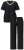 Ulla Popken 851245 Pižama su juostelėmis Juoda - Pižama/Loungewear - 