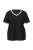 Ulla Popken 851245 Pižama su juostelėmis Juoda - Pižama/Loungewear - 