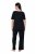 Ulla Popken 851245 Pižama su juostelėmis Juoda - Pižama/Loungewear - 