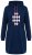 Ulla Popken 851749 Namų suknelė su langeliais ir gobtuvu Tamsiai mėlyna - Pižama/Loungewear - 