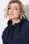 Ulla Popken 851785 Oversize dygsniuota liemenė su gobtuvu Tamsiai mėlyna - Liemenės - 