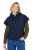 Ulla Popken 851785 Oversize dygsniuota liemenė su gobtuvu Tamsiai mėlyna - Liemenės - 