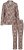 Ulla Popken 852649 Pižama su raštu ir marškinių apykakle Ruda - Pižama/Loungewear - 