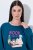 Ulla Popken 852710 Namų megztinis ilgomis rankovėmis Petrolio - Pižama/Loungewear - 