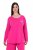 Ulla Popken 852747 Pižamos viršus ilgomis rankovėmis Rožinė - Pižama/Loungewear - 
