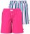 Ulla Popken 852752 Pižamos šortai su juostelėmis 2 vnt. Rožinė - Pižama/Loungewear - 
