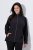 Ulla Popken 853668 Flisinė striukė su stačia apykakle Juoda - Fleece apranga - 