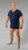 20 Nodi 9001 Short Sleeve V-Neck in Stretch Cotton Navy - Apatiniai marškiniai - 