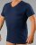 20 Nodi 9001 Short Sleeve V-Neck in Stretch Cotton Navy - Apatiniai marškiniai - 