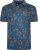 Kam Jeans 5494 Digital Floral Print Polo Blue - Polo marškinėliai - Polo marškinėliai - 2XL-8XL