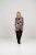 Scandinavian Caramel Flower Petals Tunic Brown - Spausdinti marškinėliai moterims - 