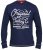 D555 Austin Long Sleeve T-shirt Navy - Marškinėliai - Marškinėliai - 2XL-14XL