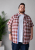 Kam Jeans 6368 Checked Short Sleeve Shirt Red - Marškiniai - Marškiniai - 2XL-8XL