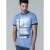 D555 Howie Fine Stripe T-shirt Blue - Marškinėliai - Marškinėliai - 2XL-14XL