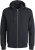 Jack & Jones BRADLEY Zip Hoodi Black - Megztiniai ir džemperiai - Megztiniai ir Džemperiai - 2XL-14XL