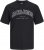 Jack & Jones CALEB VARSITY O-Neck T-Shirt Black - Marškinėliai - Marškinėliai - 2XL-14XL
