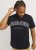 Jack & Jones CALEB VARSITY O-Neck T-Shirt Black - Marškinėliai - Marškinėliai - 2XL-14XL