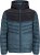 Jack & Jones SPRINT Black Blocking Quilted Hooded Jacket Turquoise Blue - Didelės vyriškos striukės - Didelės vyriškos striukės