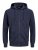 Jack & Jones Basic Sweat Zip Hood Navy Blazer - Megztiniai ir džemperiai - Megztiniai ir Džemperiai - 2XL-14XL
