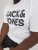 Jack & Jones CORP Logo T-Shirt White w Large Black Print - Marškinėliai - Marškinėliai - 2XL-14XL