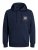 Jack & Jones JJLOCK SWEAT HOOD Navy - Megztiniai ir džemperiai - Megztiniai ir Džemperiai - 2XL-14XL