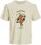 Jack & Jones Anatomy Skull Crew Neck T-Shirt Antique White - Marškinėliai - Marškinėliai - 2XL-14XL