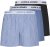 Jack & Jones TOKYO Woven Coronet Blue - Blue Stripes Boxers 3-Pack Black - Apatinis trikotažas ir plaukimo apranga - Apatinis trikotažas - 2XL-8XL