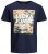 Jack & Jones JJPETE SHAPE Camo Print T-Shirt Navy - Marškinėliai - Marškinėliai - 2XL-14XL