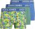 Jack & Jones JACPINEAPPLE SKULL TRUNKS 3 PACK Palace Blue - Apatinis trikotažas ir plaukimo apranga - Apatinis trikotažas - 2XL-8XL