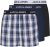 Jack & Jones Saigon Blue/Red Check Woven Boxers 3-Pack Navy Blazer - Apatinis trikotažas ir plaukimo apranga - Apatinis trikotažas - 2XL-8XL