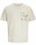  Jack & Jones Tavira Aop Pocket Crew Neck T-Shirt Antique White - Marškinėliai - Marškinėliai - 2XL-14XL