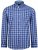 Kam Jeans 6155 Long Sleeve Check Shirt Blue - Marškiniai - Marškiniai - 2XL-8XL