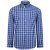 Kam Jeans 6155 Long Sleeve Check Shirt Blue - Marškiniai - Marškiniai - 2XL-8XL